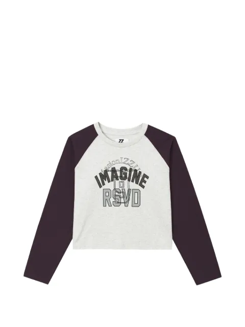 izzue raglan-sleeve graphic-print T-shirt Grey IZXLTW01234X