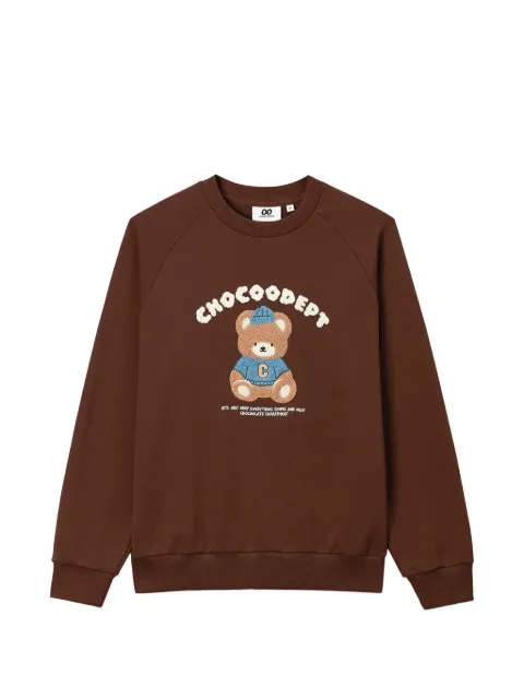 CHOCOOLATE bear-patch long-sleeve sweatshirt Brown B1XSWW02144X