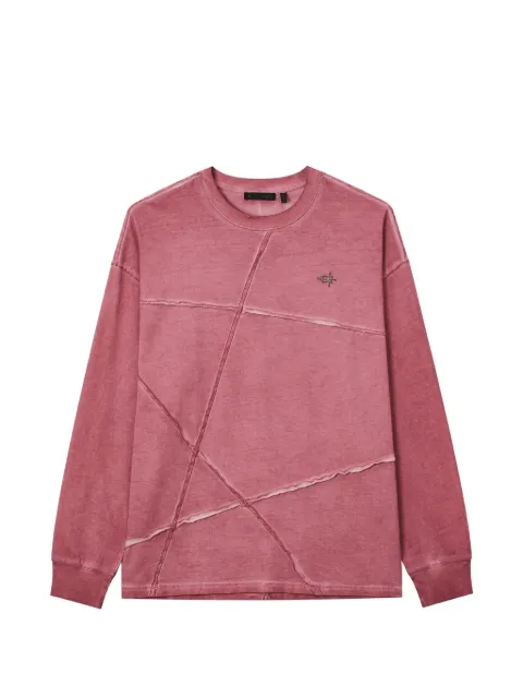 FIVE CM raw-edge long-sleeve T-shirt Pink 5CXLTM00548X