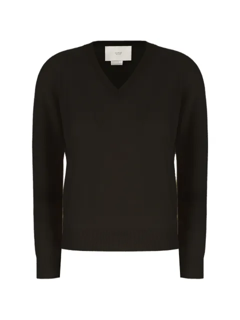 Vanisè V-neck cashmere sweater Black V74600