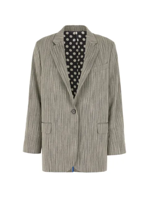Paul Smith longline herringbone oversized blazer Grey W1R462JBW11253