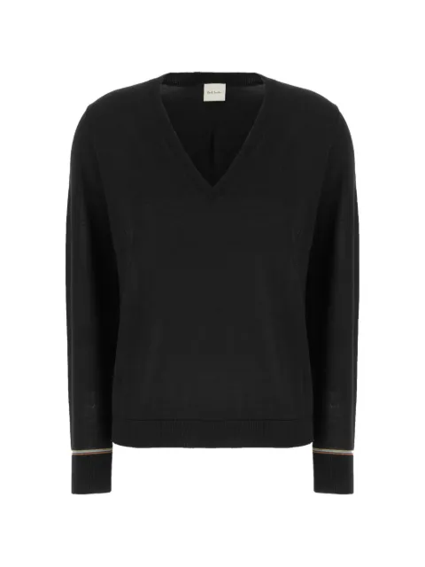 Paul Smith V-neck striped-trim sweater Black W1R919NW11270