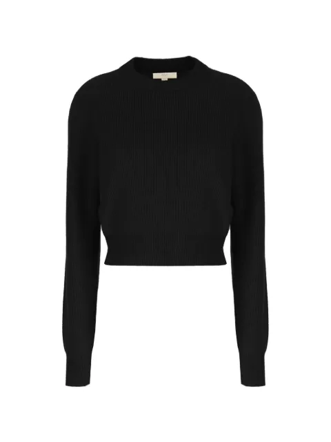Malo ribbed-knit cropped sweater Black DXA416F1C02