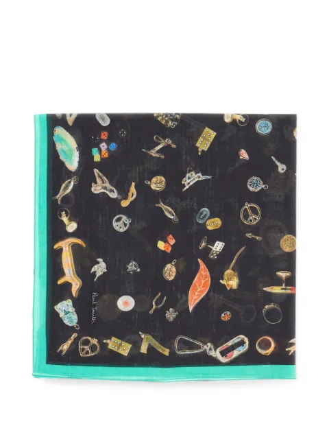 Paul Smith charm-print cotton scarf Black M1A150BW186