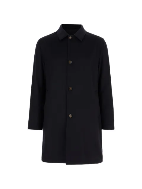 Kired cashmere button-up coat Blue WPEAKW68180190B6
