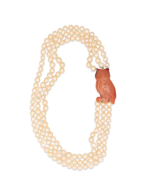 Vintage owl-detail necklace Neutrals W2906265