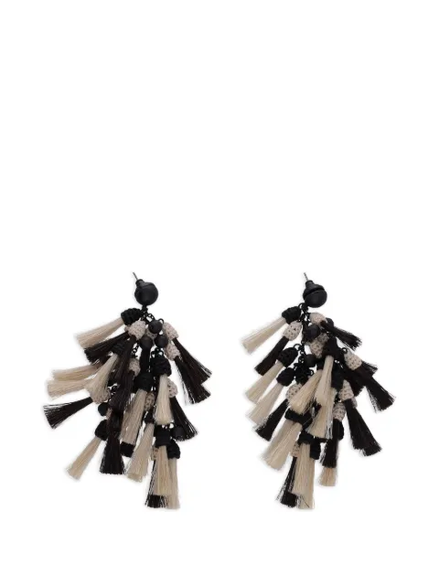 Vintage Tassel drop earrings Black W1372616