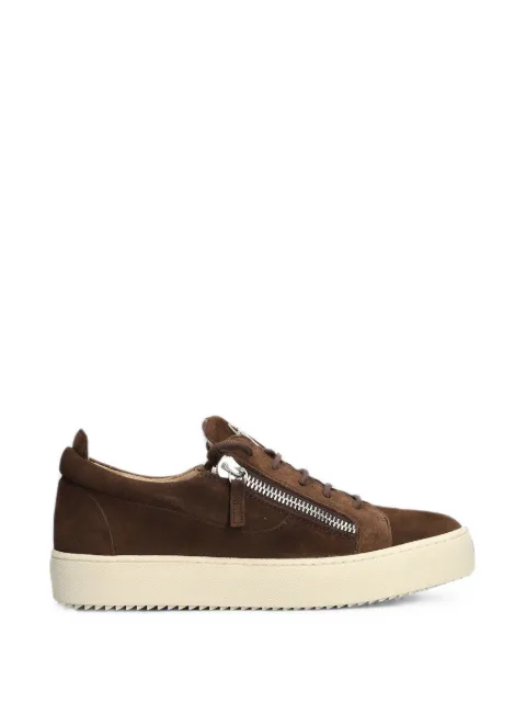 Giuseppe Zanotti side-zip suede sneakers Brown RU60008