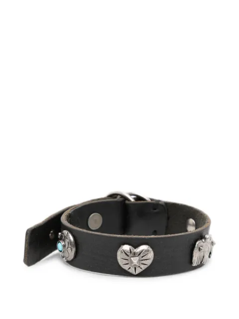 Valentino Garavani embellished leather bracelet Black LY0J0875VCP