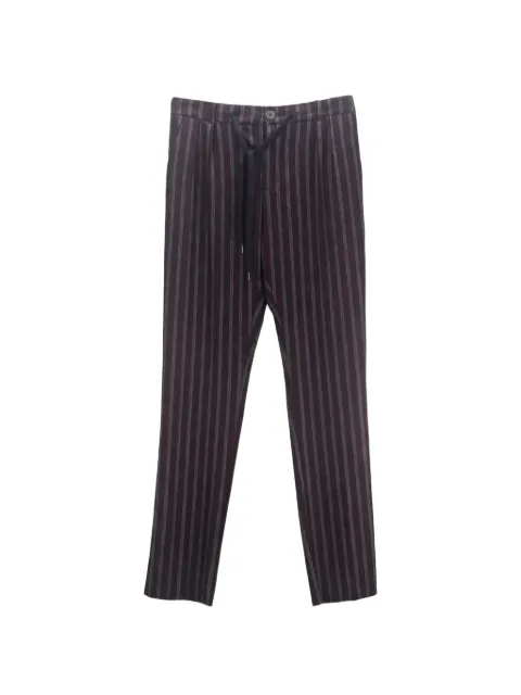 Andrea Pompilio pinstripe drawstring trousers Purple MTR11SLO3096J099