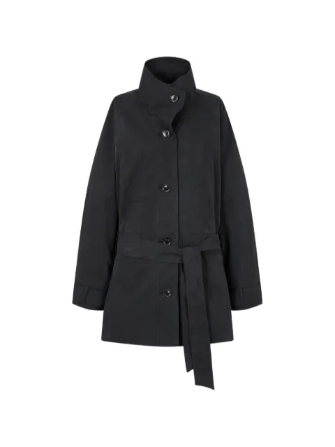 TOMBOY belted high-neck single-breasted coat Black 9106311109