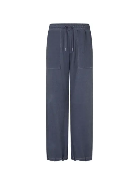TOMBOY pigment-dyed wide-leg track pants Blue 9106331004