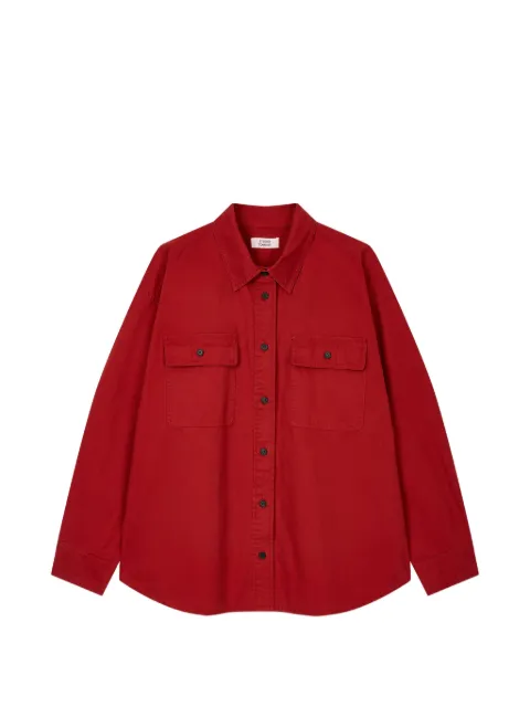 TOMBOY chest-pocket cotton shirt Red 9106321101