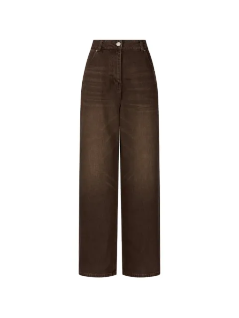 TOMBOY washed wide-leg jeans Brown 9106362102