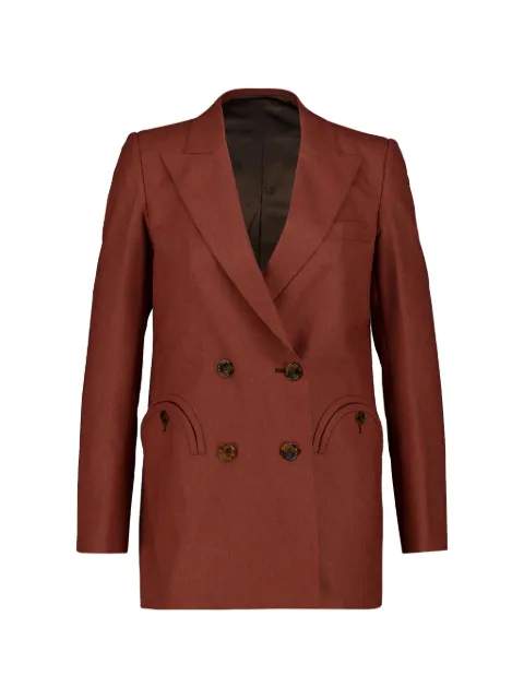 Blazé Milano Patea Everyday double-breasted blazer Brown BZEBD19PAE