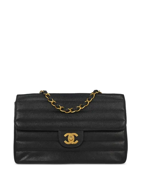 CHANEL Pre-Owned 1995 CC-logo shoulder bag Black 179332