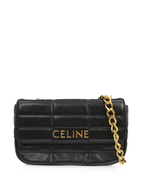 Celine Pre-Owned 1990-2000s quilted chain shoulder bag Black NQ10817