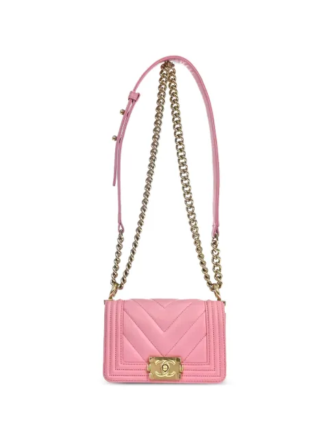 CHANEL Pre-Owned mini 2020s Boy Chanel shoulder bag Pink NQ10736