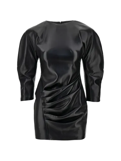 THE ANDAMANE ruched long-sleeve mini dress Black T200112BTNP152999