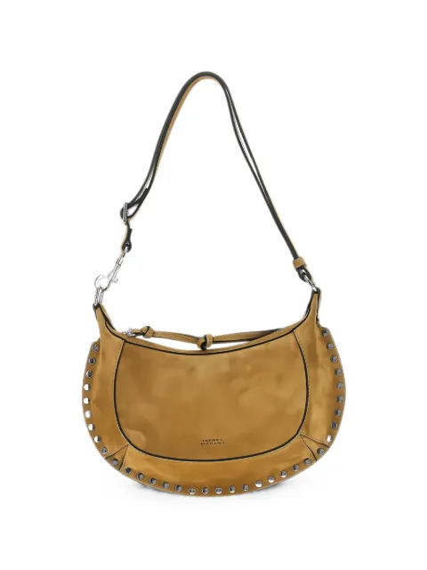 ISABEL MARANT Oskan Moon stud-embellished shoulder bag Neutrals PP0003FAA3C32M