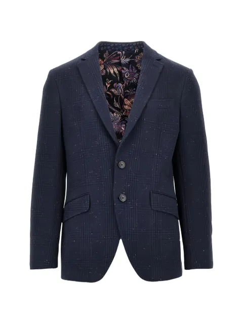 ETRO checked single-breasted blazer Blue MRCB000199JJE1A