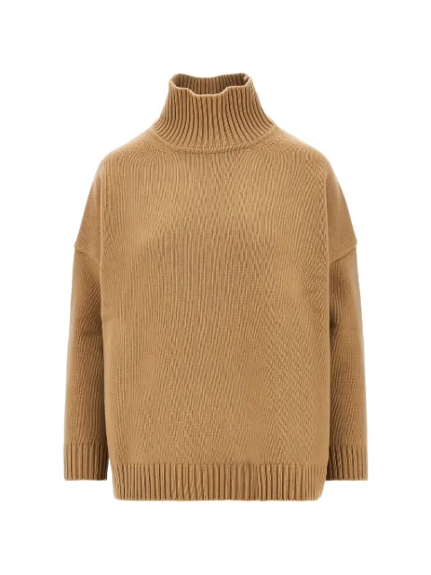 Weekend Max Mara high-neck virgin-wool sweater Brown 2625366142600