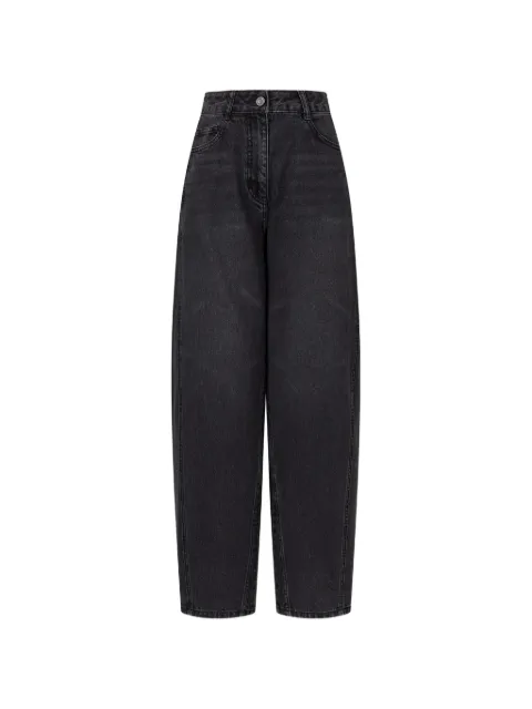 TOMBOY fringe-detail tapered jeans Grey 9106362002