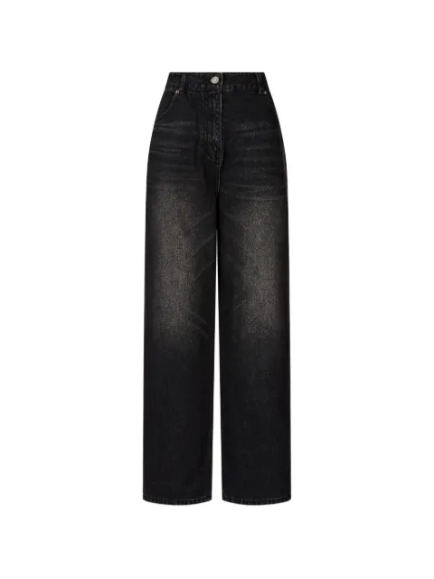 TOMBOY washed wide-leg jeans Black 9106362102