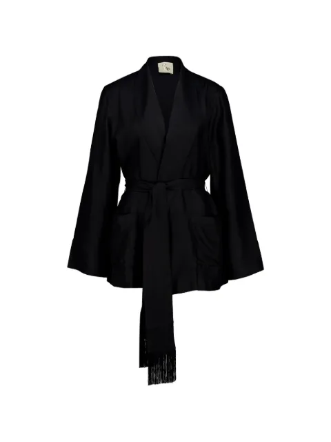 PAULA belted wrap jacket Black FLIGHTBW