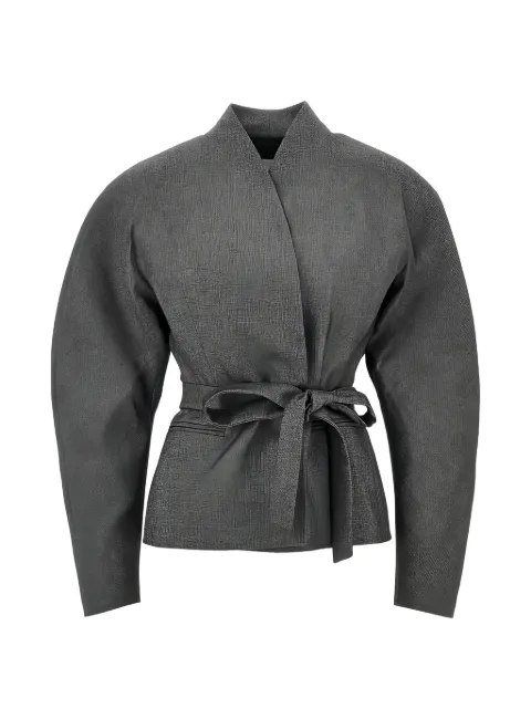 THE ANDAMANE Margaux belted-waist fitted jacket Grey T203064BTNP269