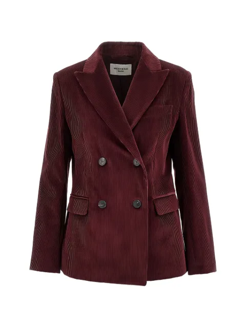 Weekend Max Mara cotton corduroy velvet blazer - bordeaux Red 2625046012600