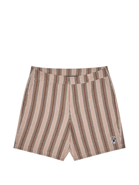 Malbon Golf Ripley striped shorts Brown M10135