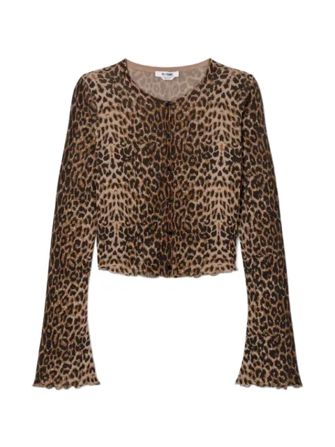 RE/DONE Isabelle leopard-print cardigan Brown 72010WSHRPCR