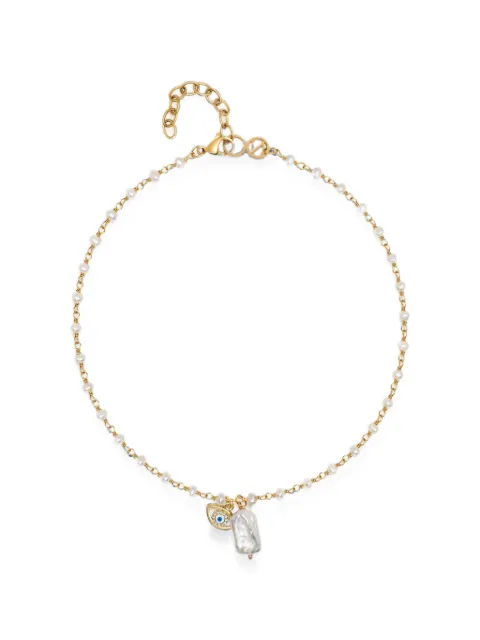 Nialaya Jewelry Evil-Eye pearl-pendant necklace Gold WNECK350