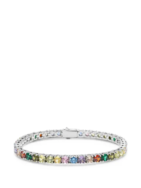Nialaya Jewelry Tennis zirconia-embellishment bracelet Silver MSP102