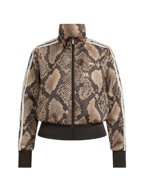 adidas satin snake-print Firebird track jacket Brown KX1885