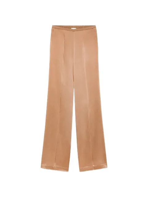 Forte Forte satin-finish wide-leg trousers Neutrals 15062BISMYPANTS