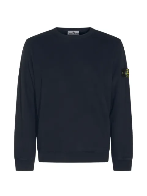 Stone Island 6100049 brushed organic cotton fleece sweatshirt Blue L2S156100049S0A20