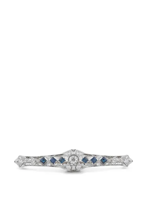 LB Exclusive diamond and sapphire brooch Silver MF14070126