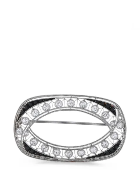 LB Exclusive diamond and sapphire brooch Silver MF16070126