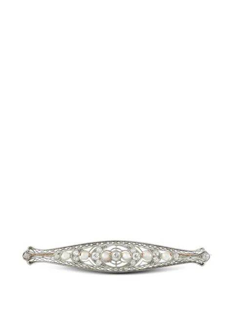 LB Exclusive diamond and pearl brooch Silver MF13070126