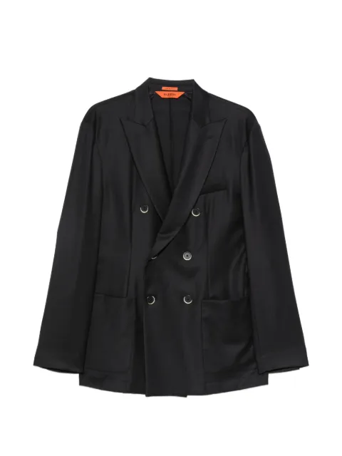 Barena double-breasted peak-lapel jacket Black GIU56350482