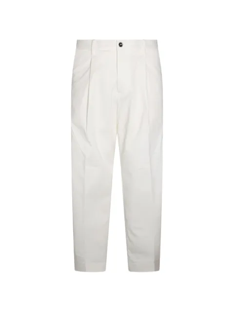 Nine In The Morning pleated tapered-leg trousers White GIG41Z32BURRO