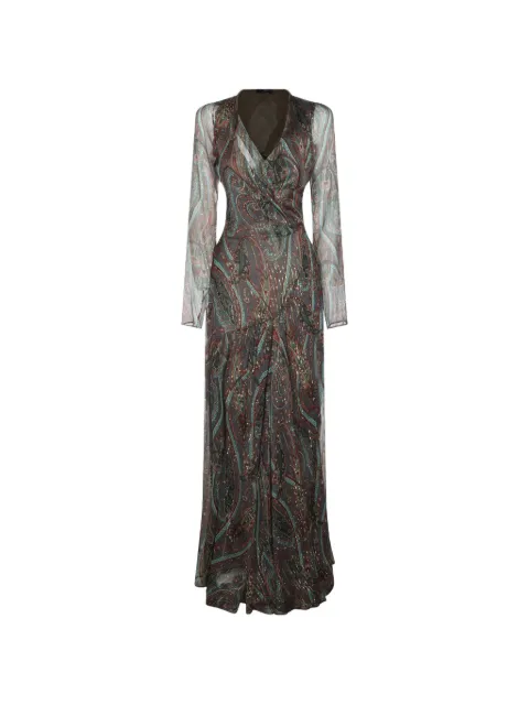 ETRO paisley-pattern maxi dress Grey WRHA068299SAA18