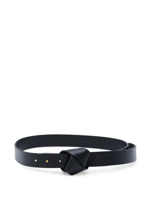 ISABEL MARANT Lassio knotted leather belt Black CE449CFAD3B10A