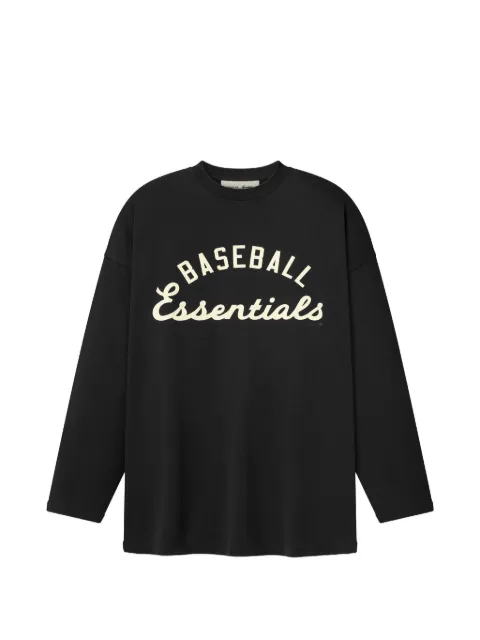 FEAR OF GOD ESSENTIALS x MLB boxy long-sleeve T-shirt Black RW00199