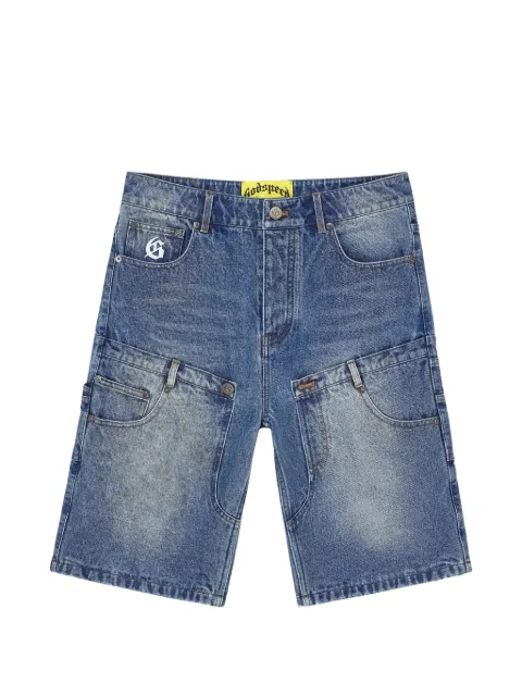 GODSPEED twin-panel denim shorts Blue GS532