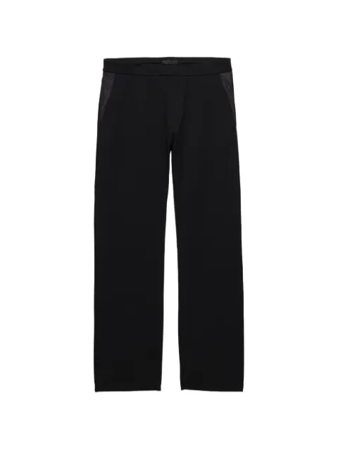 Prada fleece pants with Re-Nylon details Black UJP298SOOO6438