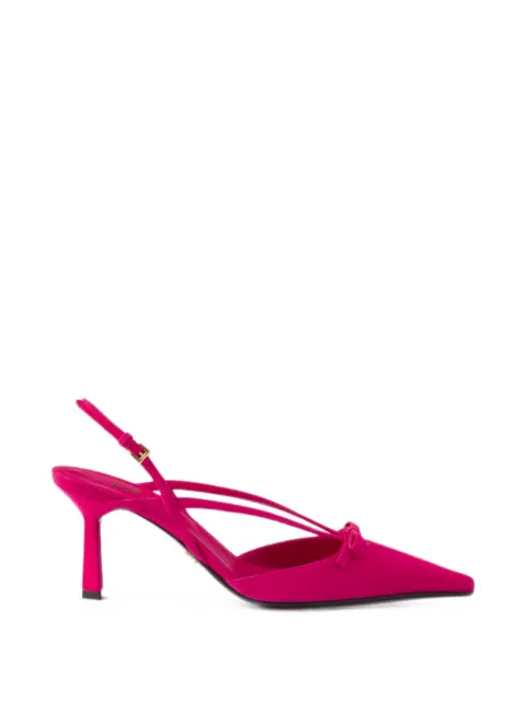 Prada Decollete suede slingback pumps Pink 1I675OF075008