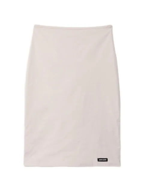 Miu Miu stretch poplin skirt Neutrals MG2776SOOO6472